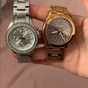 2 fossil watches - $25 each or $40 for both
